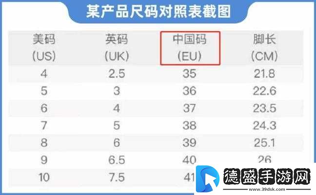 国产尺码与欧洲尺码表-2023-对比分析