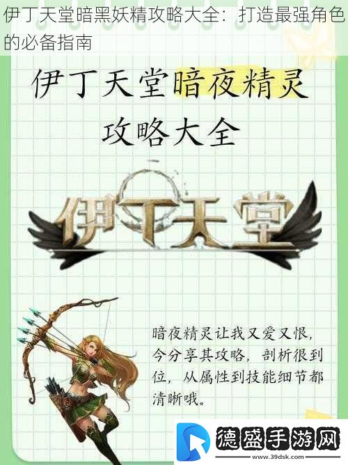 伊丁天堂暗黑妖精攻略大全：打造最强角色的必备指南