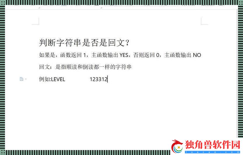 字符串何为回文-这是个“笑话”
