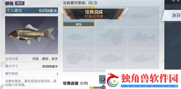 和平精英绿洲世界钓鱼图鉴一览