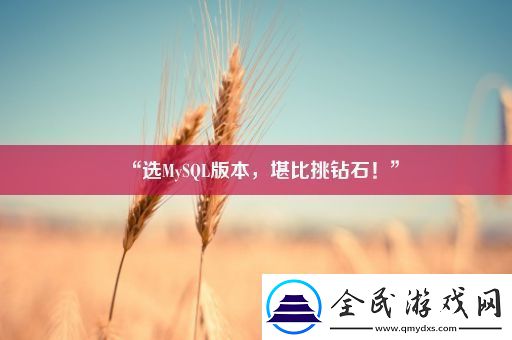 “选MySQL版本-堪比挑钻石！”