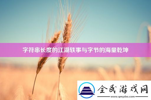 字符串长度的江湖轶事与字节的海量乾坤