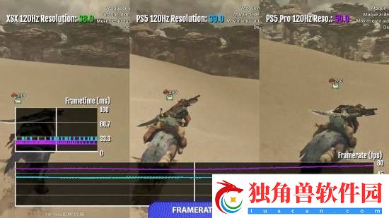 怪猎荒野PS5Pro主机版对比