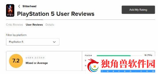 野狗子M站玩家评分7.2分-战斗不佳也没DEI