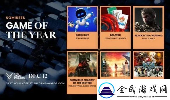 外媒：TGA年度最佳游戏提名表明2024是