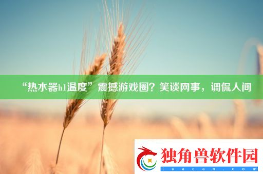 “热水器h1温度”震撼游戏圈-笑谈事-调侃人间