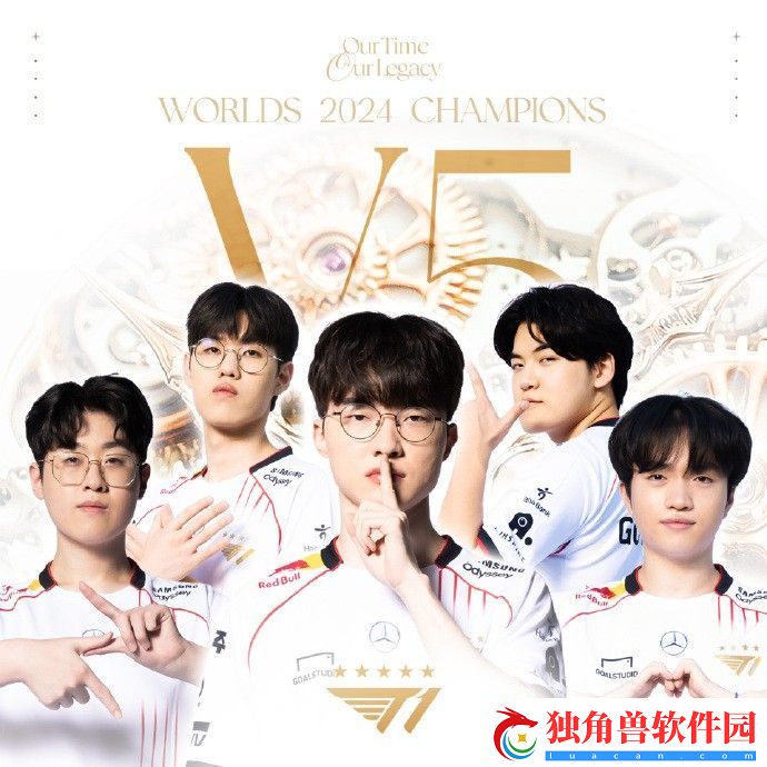 Faker达成五冠王成就