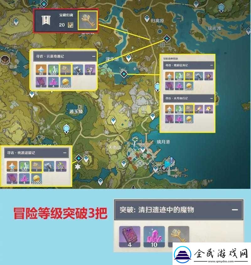 原神璃月失散地灵龛详细位置介绍及如何找齐攻略指南
