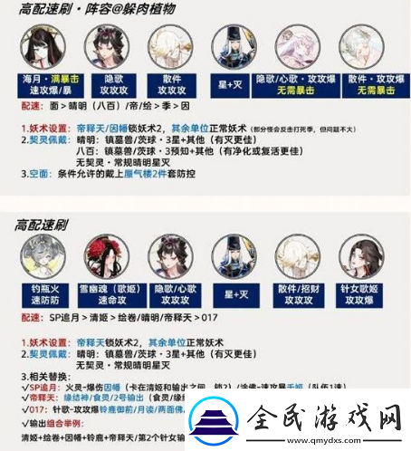 阴阳师百鬼逸闻阵容怎么搭配
